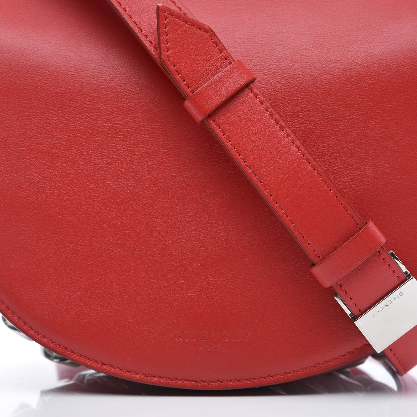 Calfskin Mini Infinity Saddle Bag Medium Red