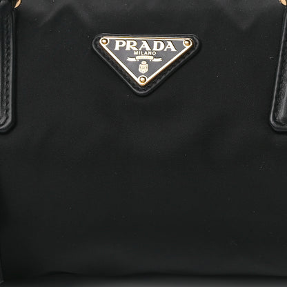 Prada Tessuto Vitello Shoulder Bag  Black 6 of 8