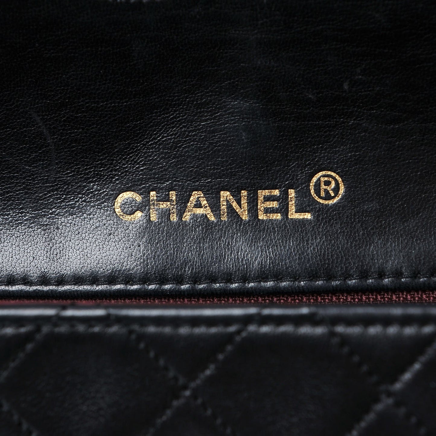 Lambskin Quilted Mini Square Flap Black