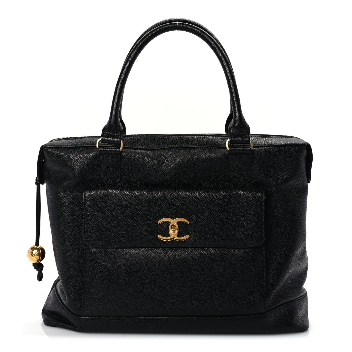 Caviar Shopper Tote  Black