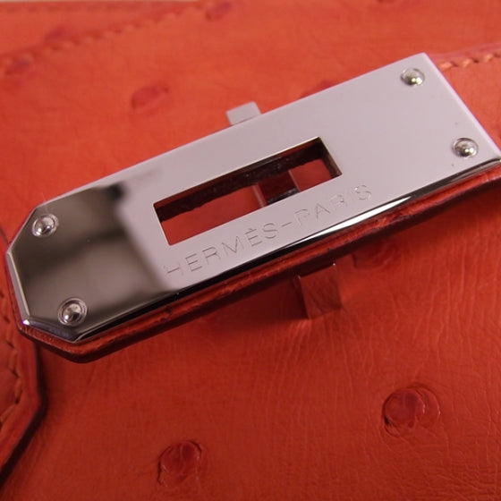 Hermes Ostrich BIRKIN 35 Orange 10 of 11