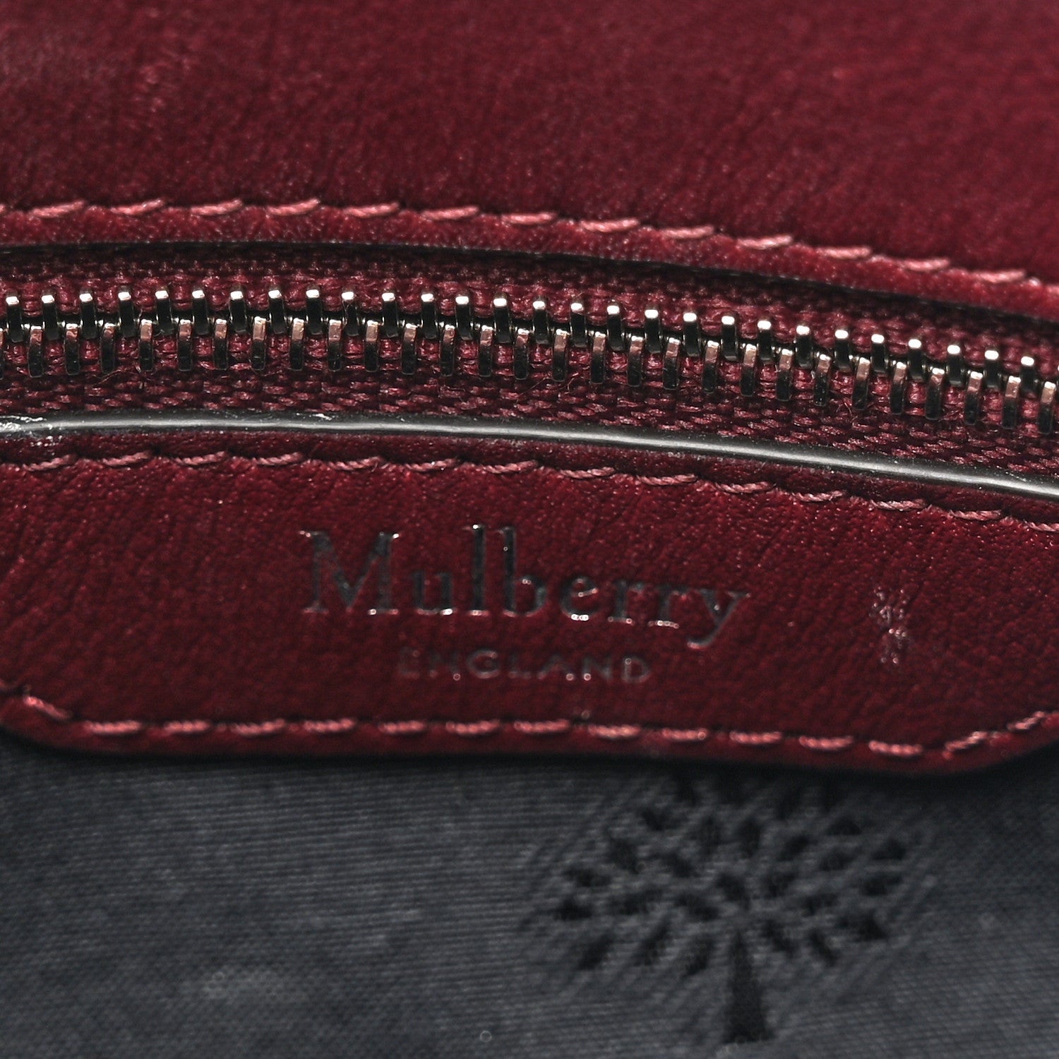 Mulberry Silky Calfskin Small Islington Black Cherry 7 of 7