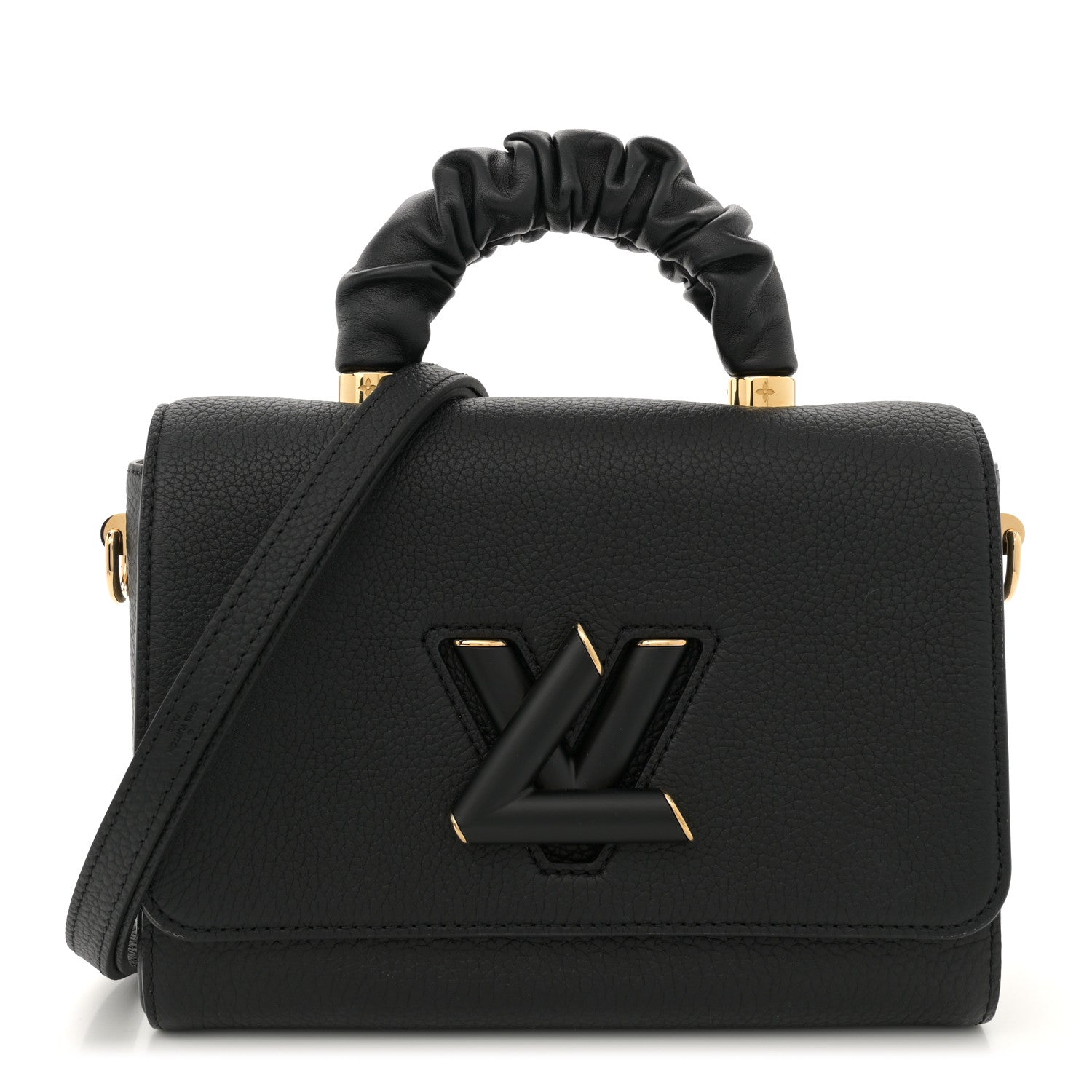 Louis Vuitton Taurillon Smooth Calfskin Scrunchie Twist One Handle MM Black 1 of 11