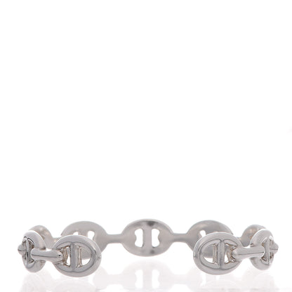 Hermes Sterling Silver MM Chaine d'Ancre Enchainee Cuff Bracelet LG 7 of 11
