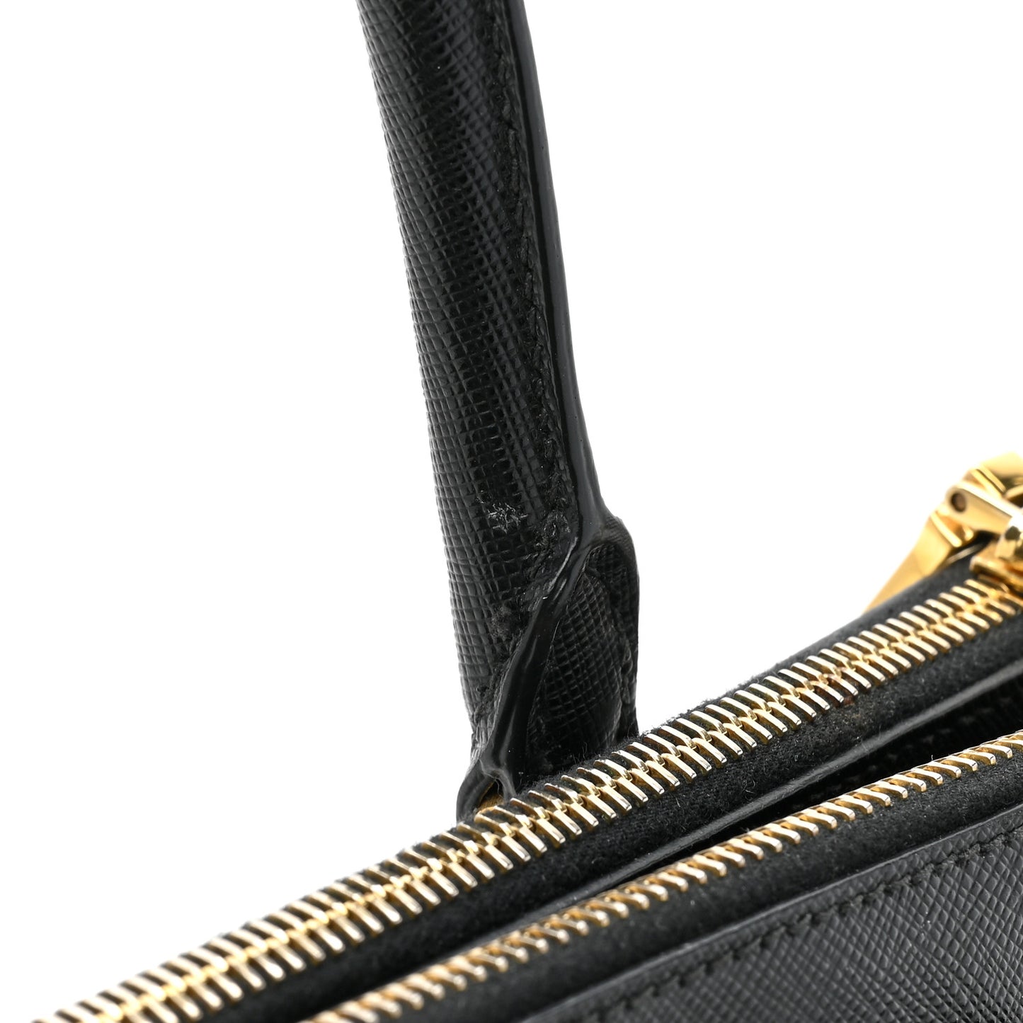 Saffiano Small Galleria Double Zip Tote Black