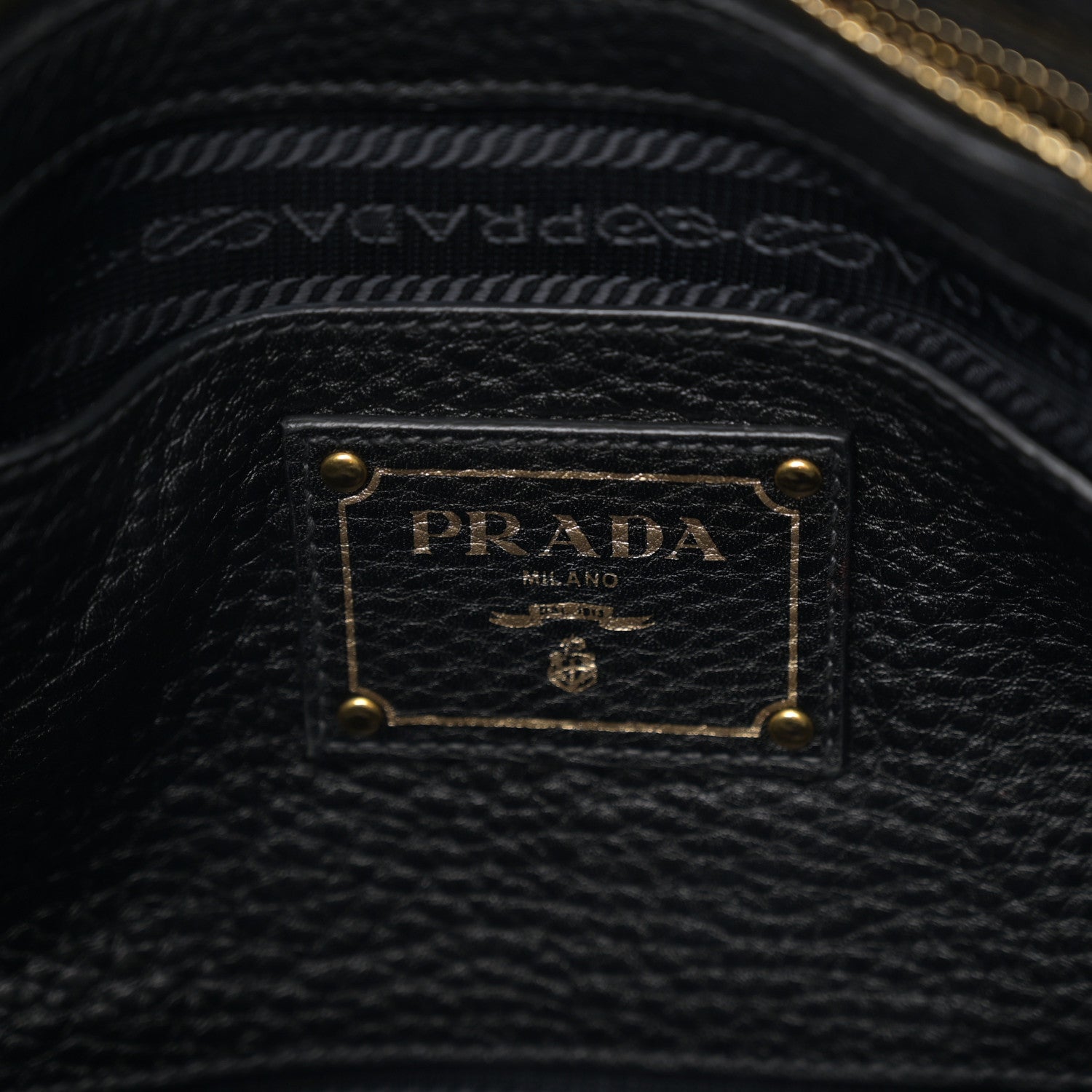 Prada Vitello Daino Tote Black 7 of 10