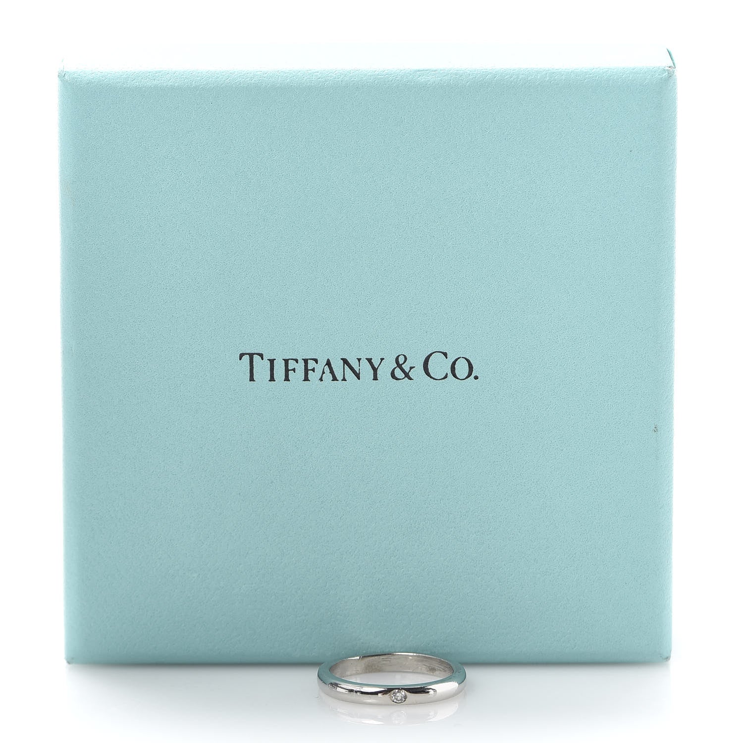Tiffany Platinum Elsa Peretti Diamond Band Ring 49 4.75 6 of 6