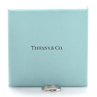 Tiffany Platinum Elsa Peretti Diamond Band Ring 49 4.75 6 of 6