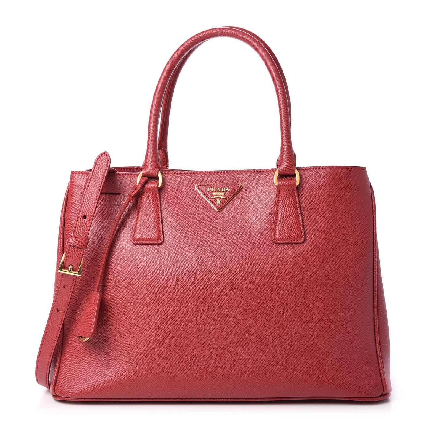 Saffiano Lux Medium Tote Fuoco