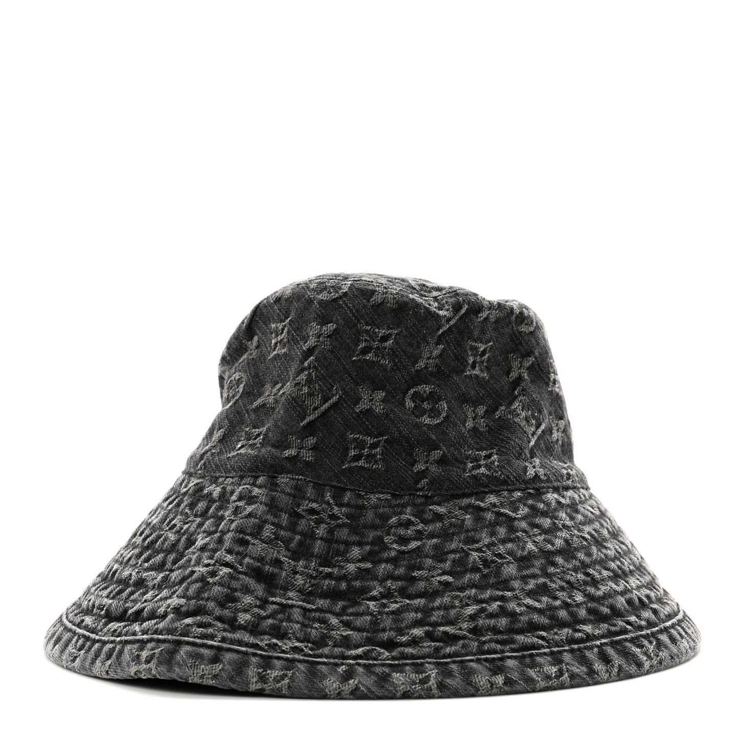 Monogram Denim Bucket Hat Black