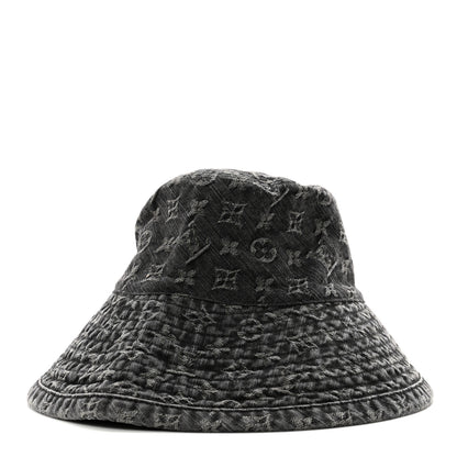 Louis Vuitton Monogram Denim Bucket Hat Black 3 of 7