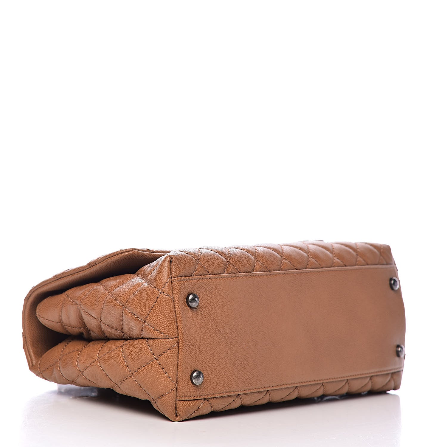 Chanel Caviar Quilted Small Coco Handle Flap Camel 4 of 13