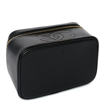 Chanel Caviar Vanity Cosmetic Case Black 5 of 8