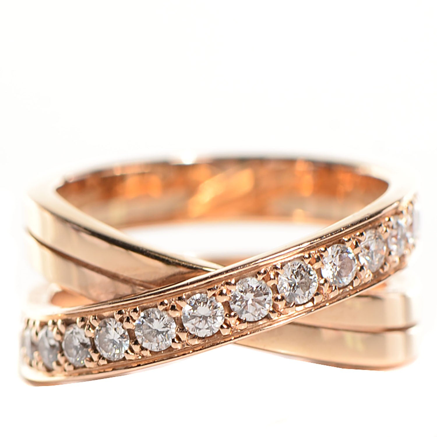 Cartier 18K Pink Gold Diamond Paris Nouvelle Vague Ring 51 5.75 1 of 6