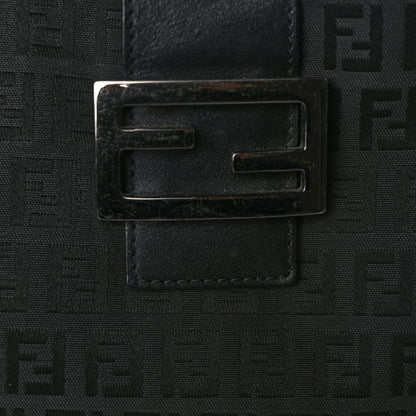 Fendi Zucchino Vitello Shoulder Bag Black 6 of 8