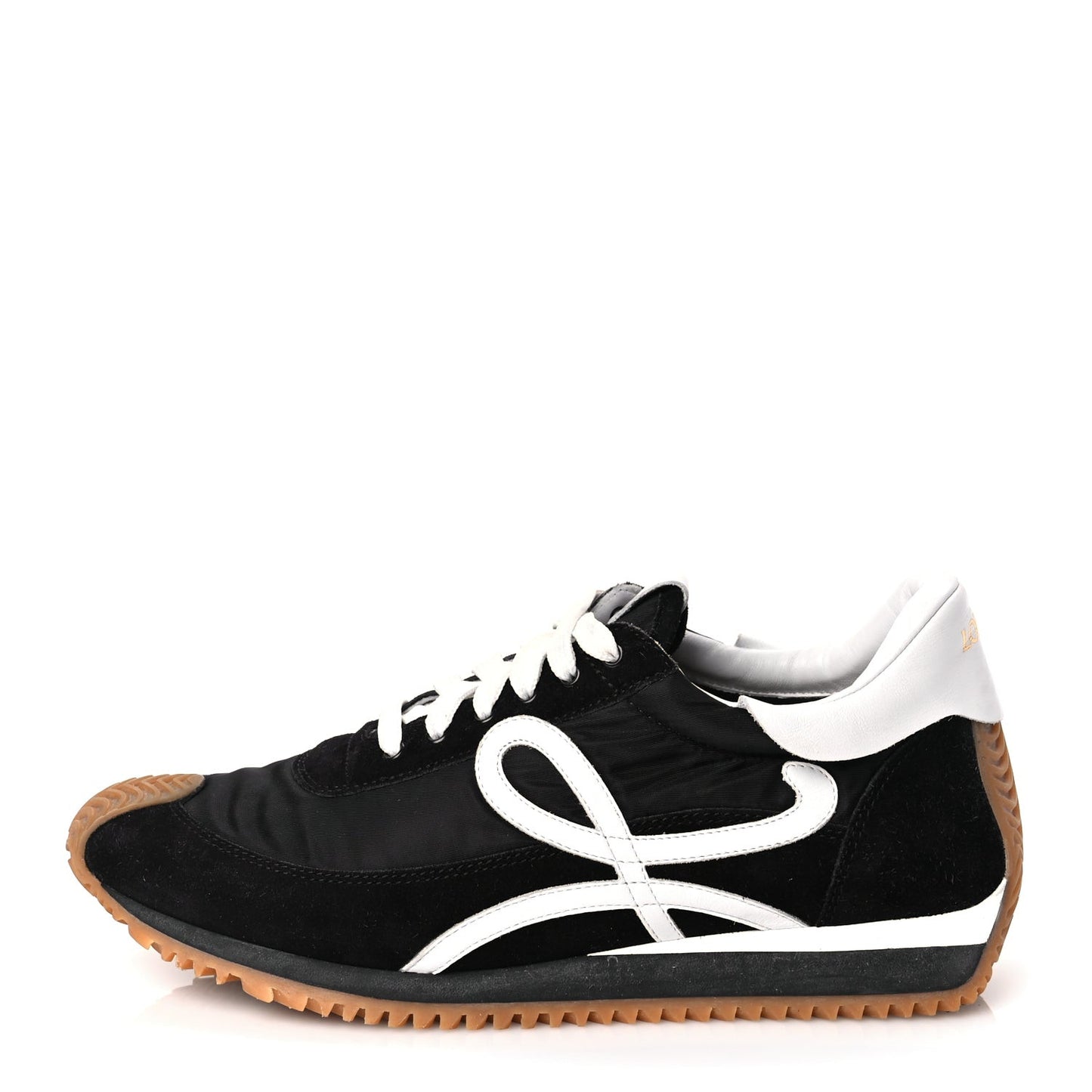 Nylon Suede Flow Runners Sneakers 40 Black