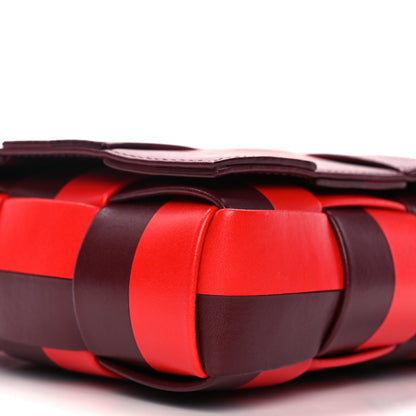 Bottega Veneta Lambskin Maxi Intrecciato Bicolor Cassette Crossbody Bag Red 7 of 8