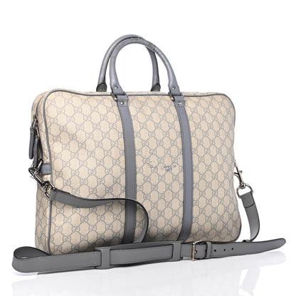 Gucci GG Supreme Monogram Briefcase Ecru Grigio 2 of 4