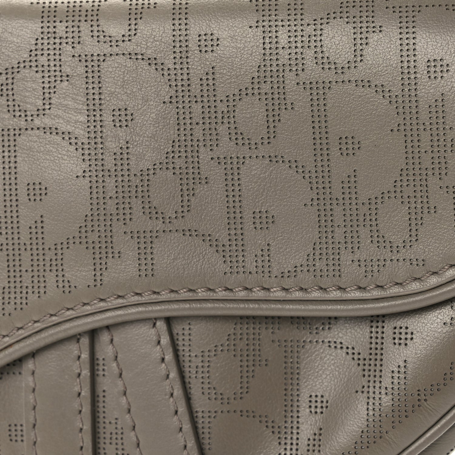Christian Dior Calfskin Oblique Galaxy Perforated Mens Mini Saddle Bag Marron 7 of 10