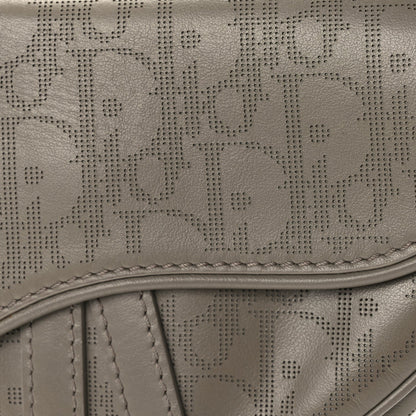 Christian Dior Calfskin Oblique Galaxy Perforated Mens Mini Saddle Bag Marron 7 of 10