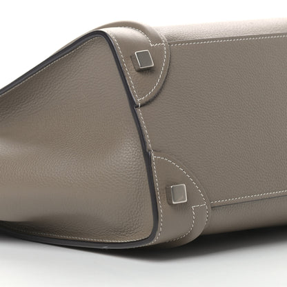 Celine Drummed Calfskin Micro Luggage Souris 8 of 11