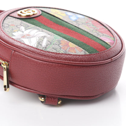 Gucci GG Supreme Monogram Web Flora Mini Ophidia Round Backpack Red 5 of 8