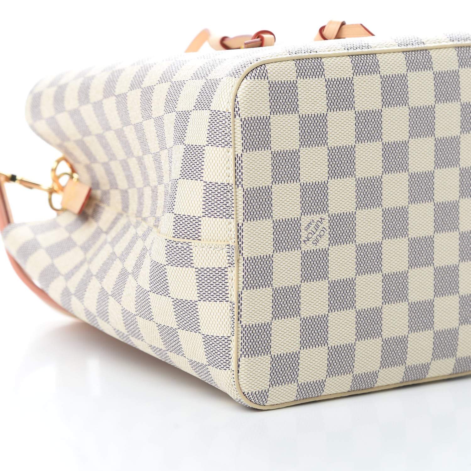 Louis Vuitton Damier Azur Braided Neonoe MM Peach Cream 10 of 12