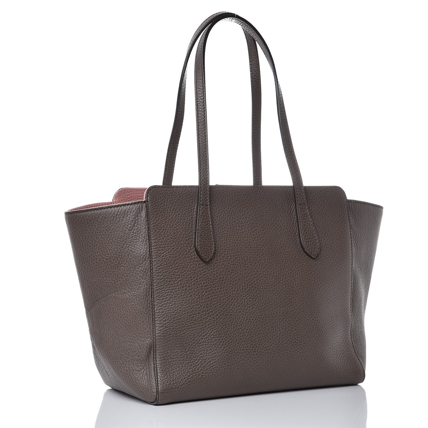 Dollar Calfskin Medium Swing Tote Grey Field Soft Pink