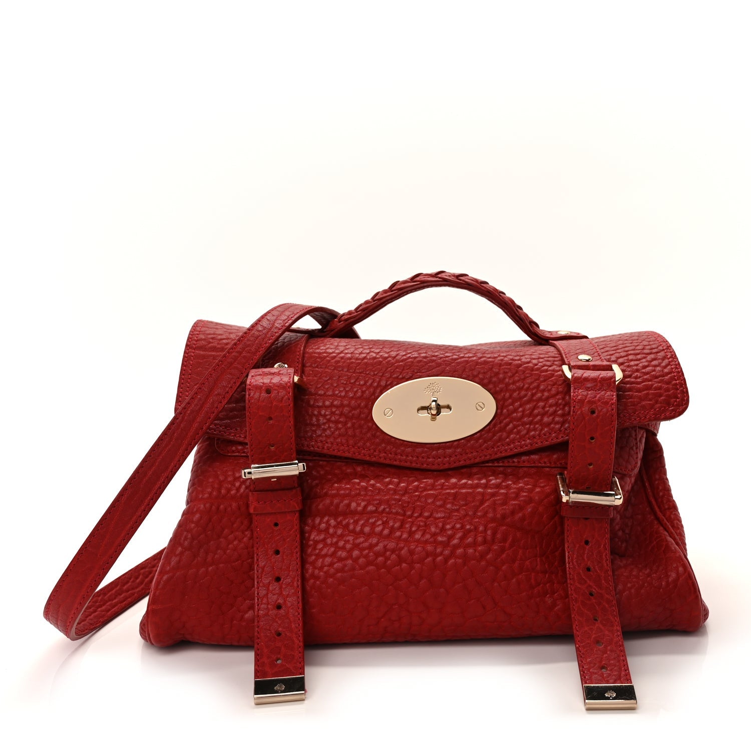Mulberry Shrunken Calfskin Medium Alexa Poppy Red 1 of 8