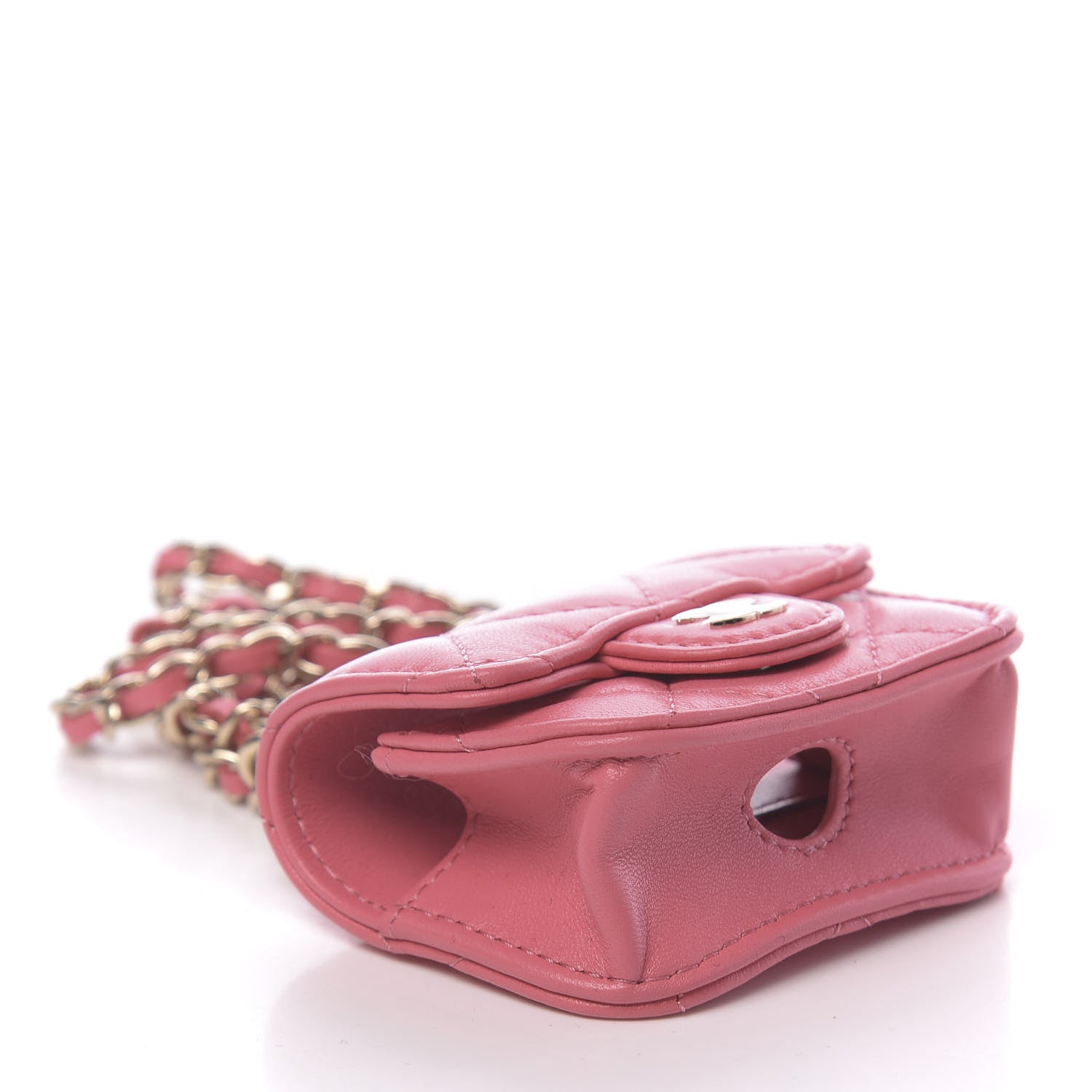 Chanel Lambskin Quilted Airpods Pro Case Coral 5 of 9