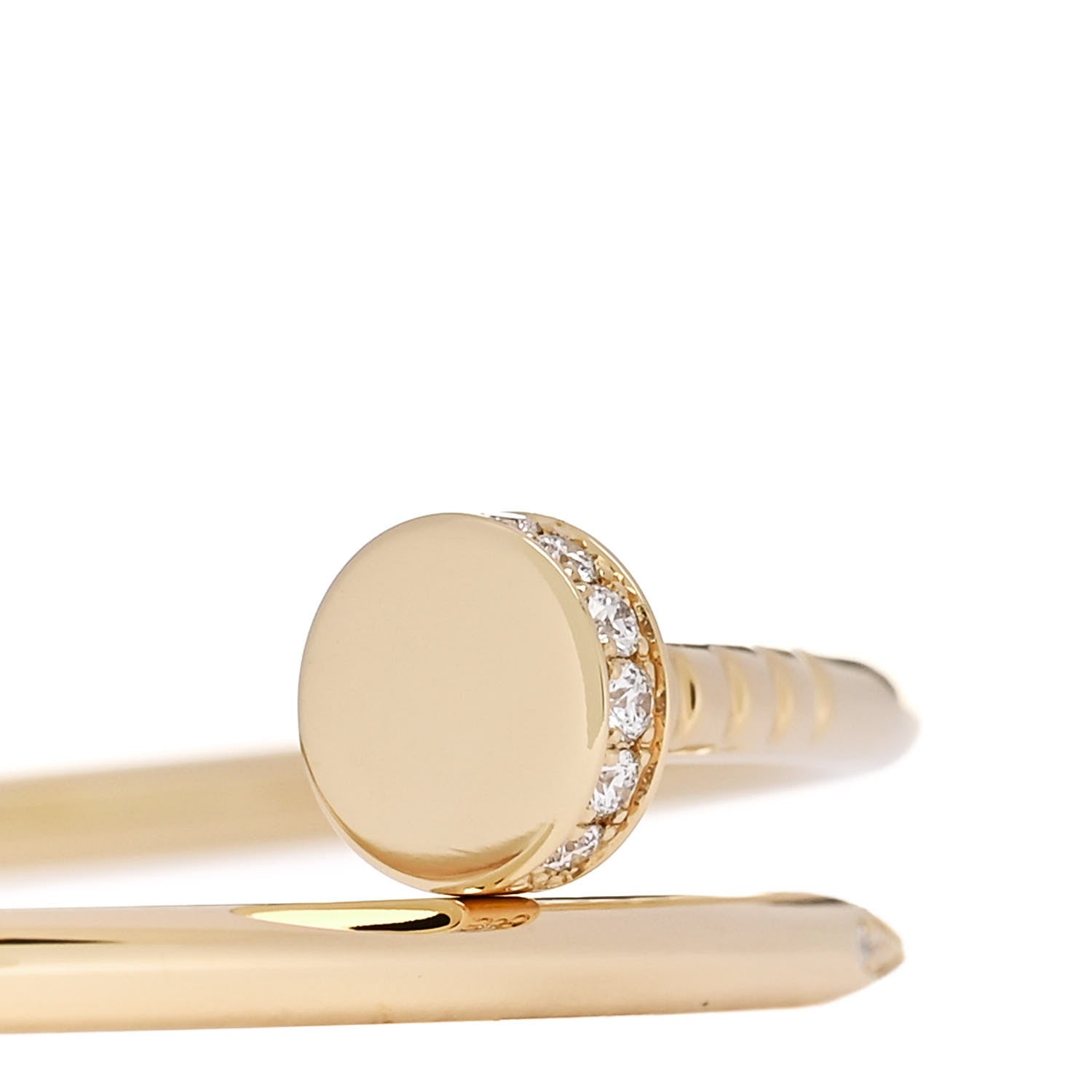 Cartier 18K Yellow Gold Diamond Small Juste Un Clou Bracelet 15 3 of 5