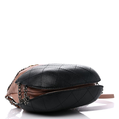 Chanel Calfskin Quilted Small Gabrielle Bucket Beige Black 4 of 10