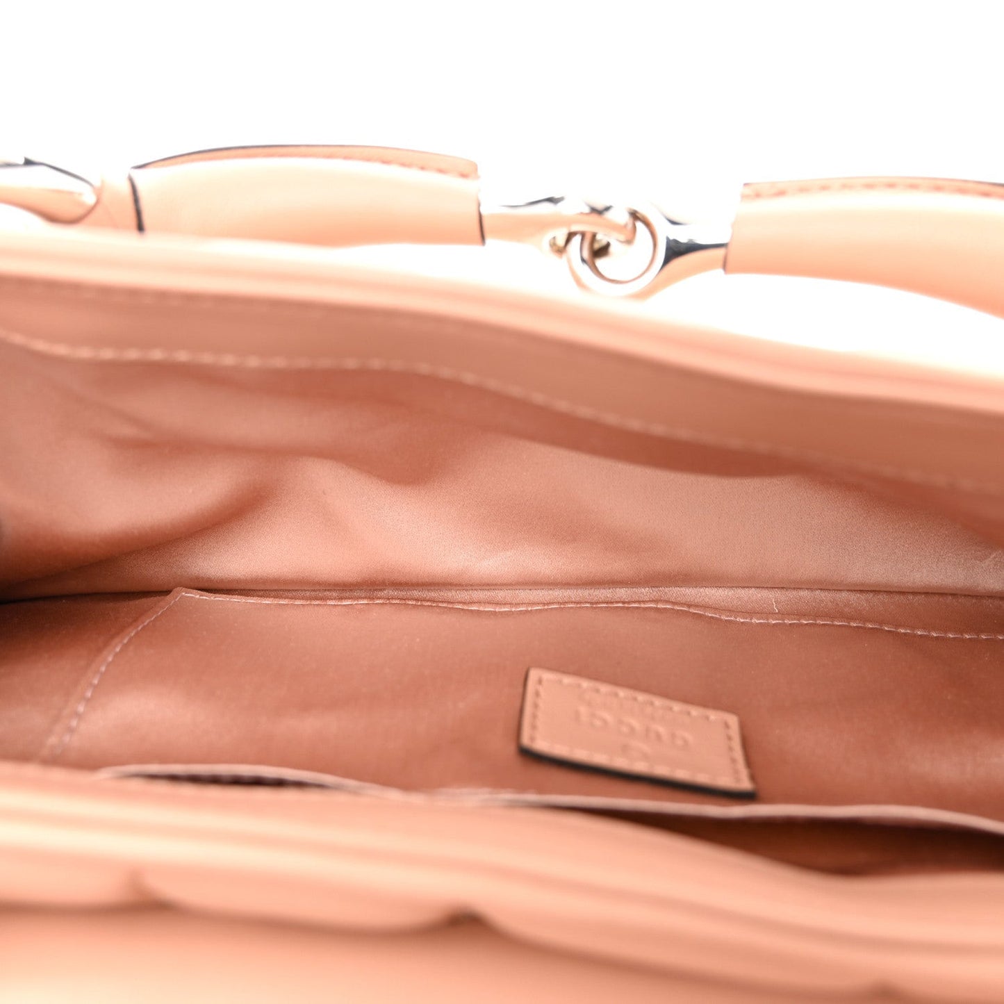 Nappa Vertical Matelasse Medium Maxi Horsebit Chain Shoulder Bag Rose Beige