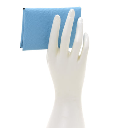 Hermes Epsom Calvi Duo Card Case Celeste 2 of 8