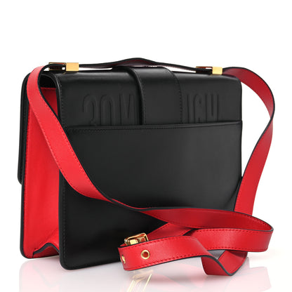 Christian Dior Box Calfskin Tri-Color 30 Montaigne Flap Bag Navy Blue White Red 3 of 17