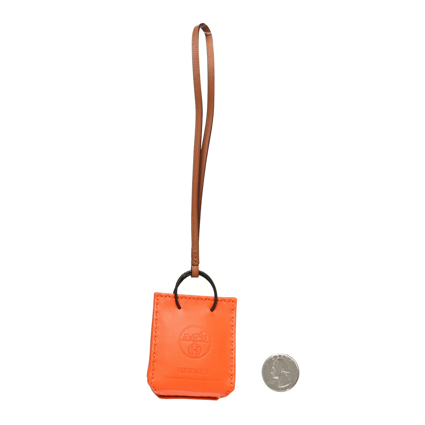 Milo Lambskin Swift Shopping Bag Charm Feu Gold