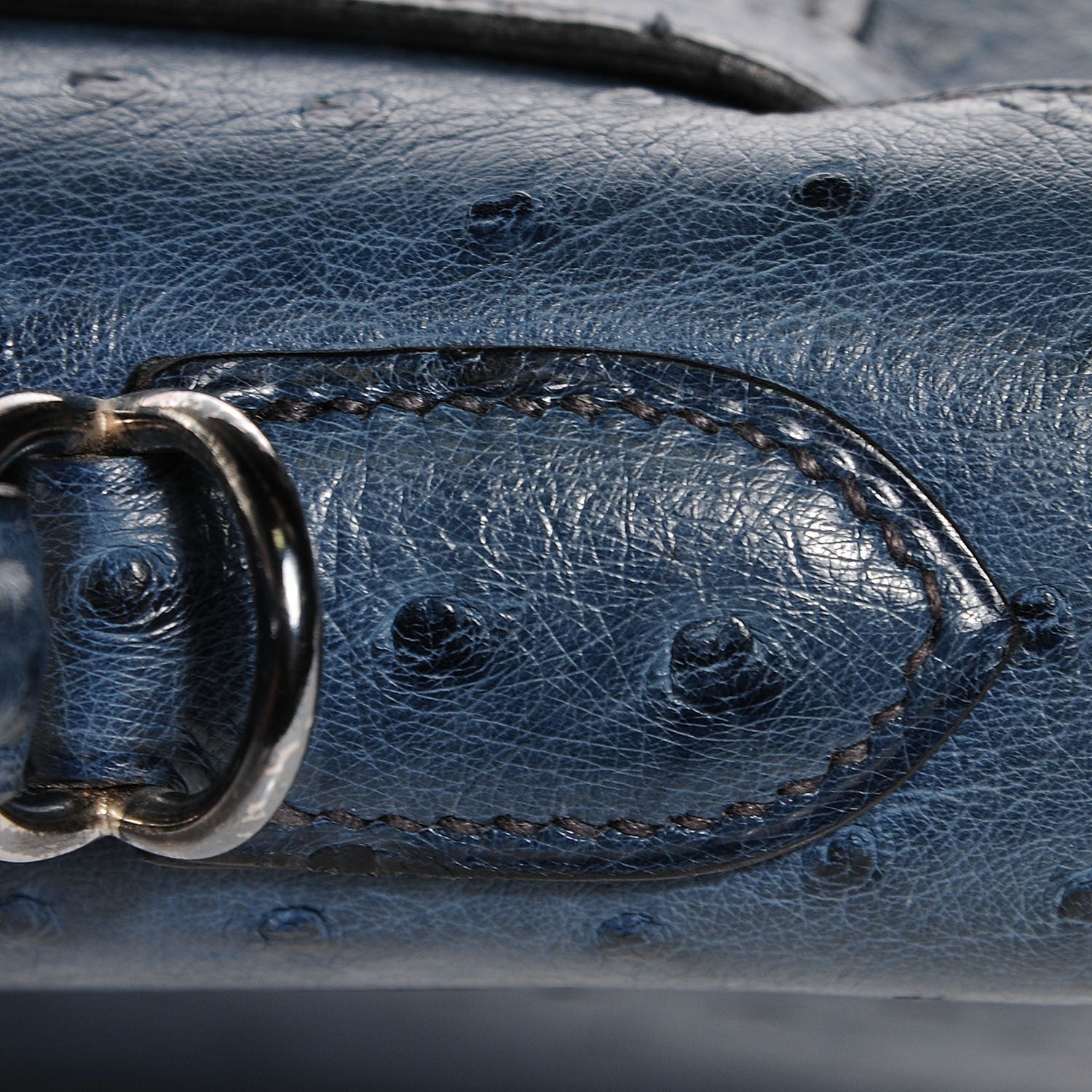 Hermes Ostrich Kelly Sellier 28 Bleu Roi 9 of 25