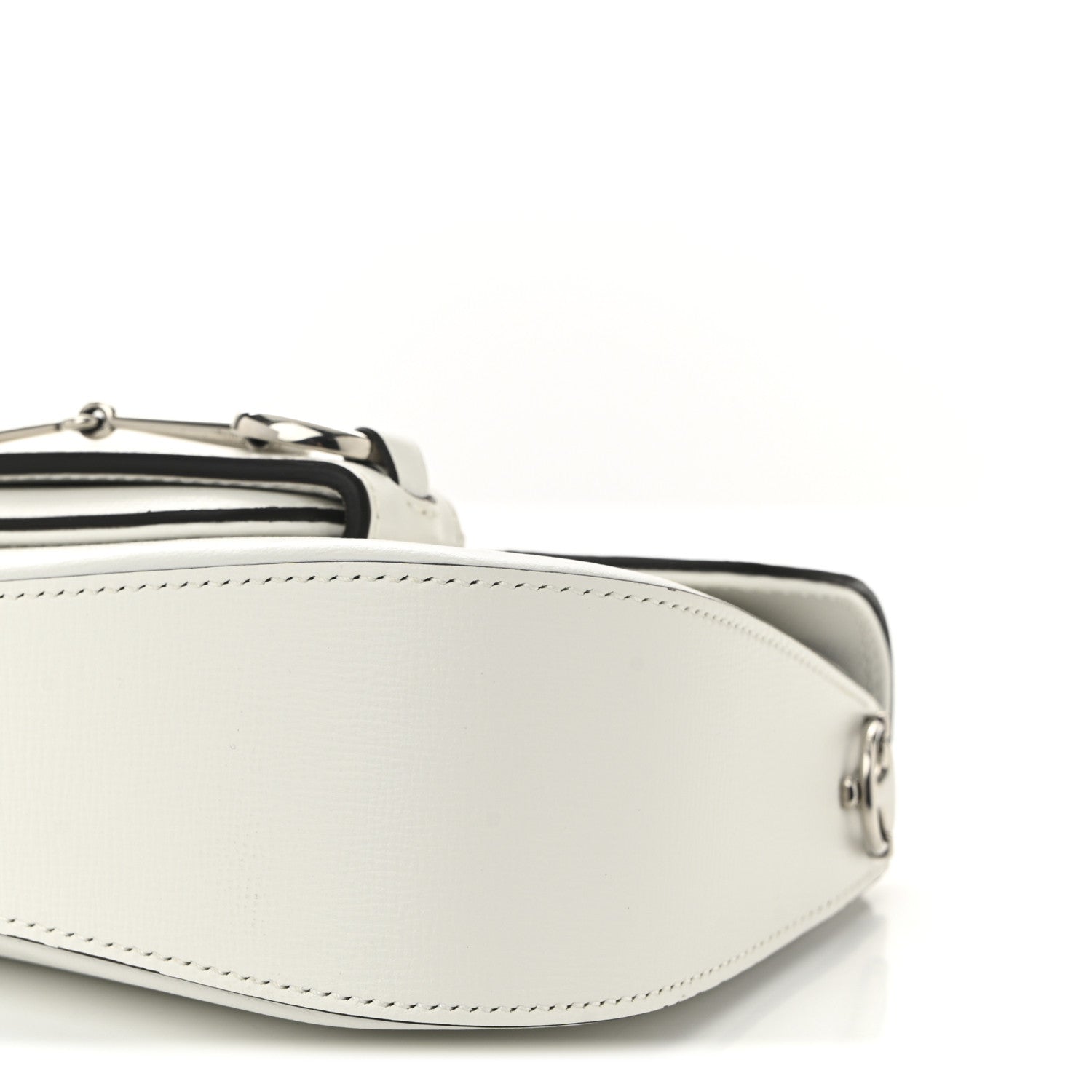 Gucci Calfskin Mini Horsebit 1955 Asymmetric Shoulder Bag Great White 10 of 10
