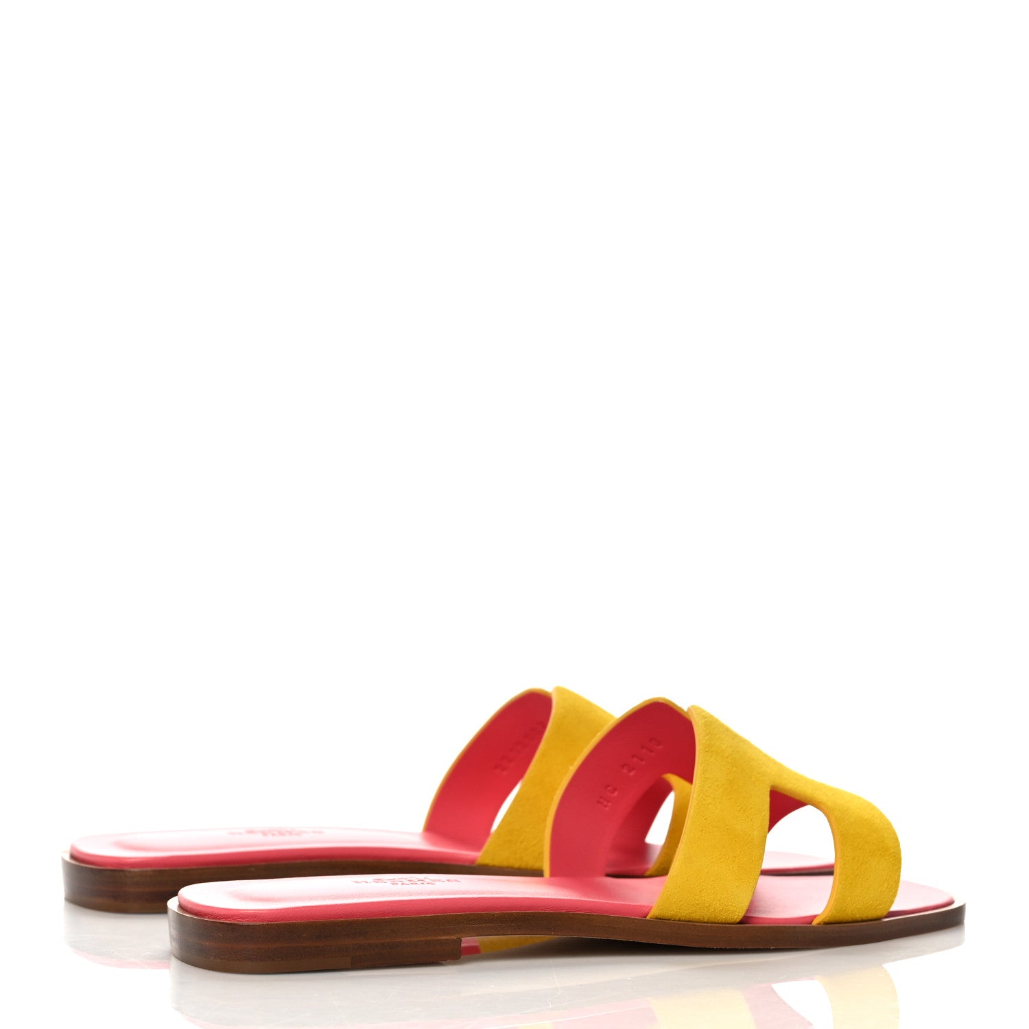 Hermes Suede Goatskin Oran Sandals 36 Jaune Sable 4 of 10