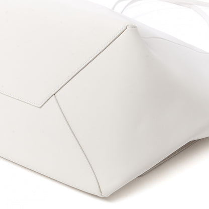 Celine Calfskin Clasp Horizontal Cabas White 4 of 7