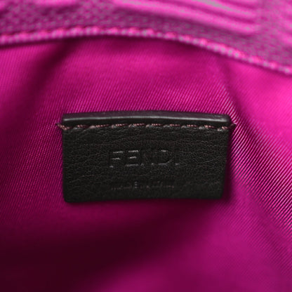 Fendi Technical Fabric Vitello Ceylon Plexiglass FF Mini  Sunshine Shopper Tote Pink Bouganville 5 of 8