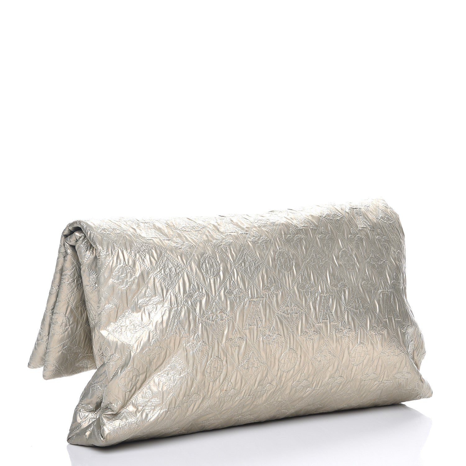 Louis Vuitton Jacquard Quilted Monogram Limelight Clutch GM Perle 3 of 7