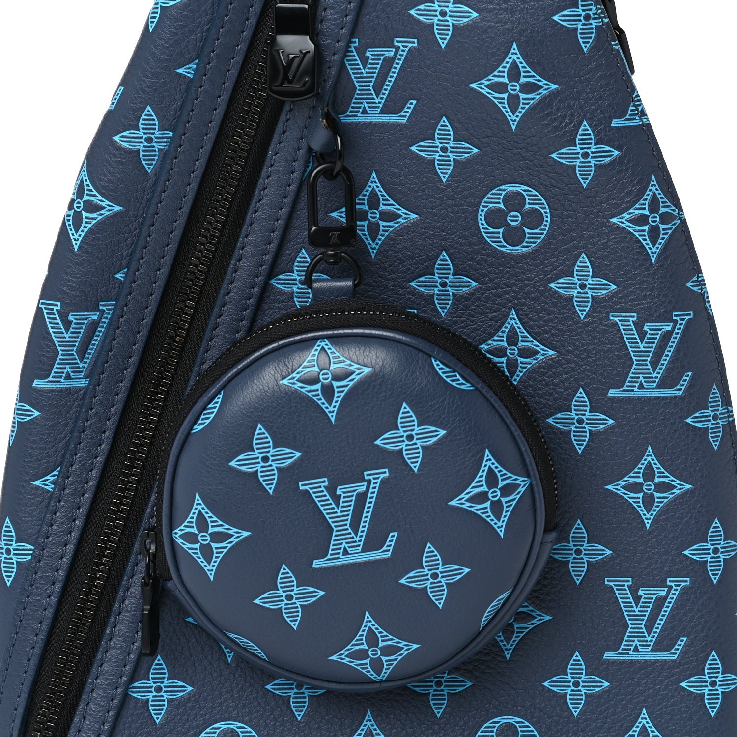 Louis Vuitton Monogram Shadow Duo Slingbag Navy River Blue 6 of 8