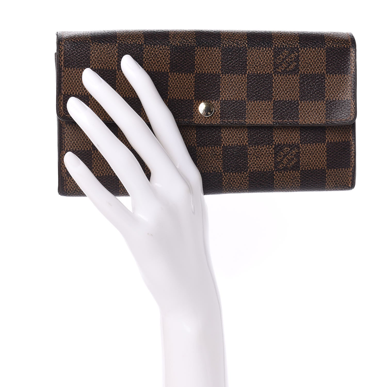 Louis Vuitton Damier Ebene Sarah Wallet 2 of 10