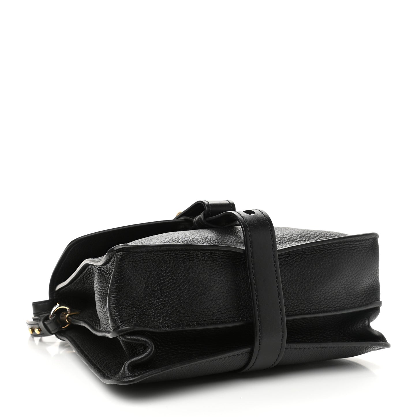 Grained Calfskin Medium Aby Day Shoulder Bag Black