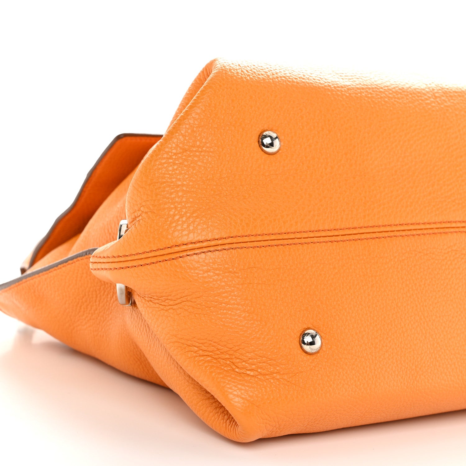 Salvatore Ferragamo Calfskin Large Sofia Shoulder Bag Olivello 8 of 10