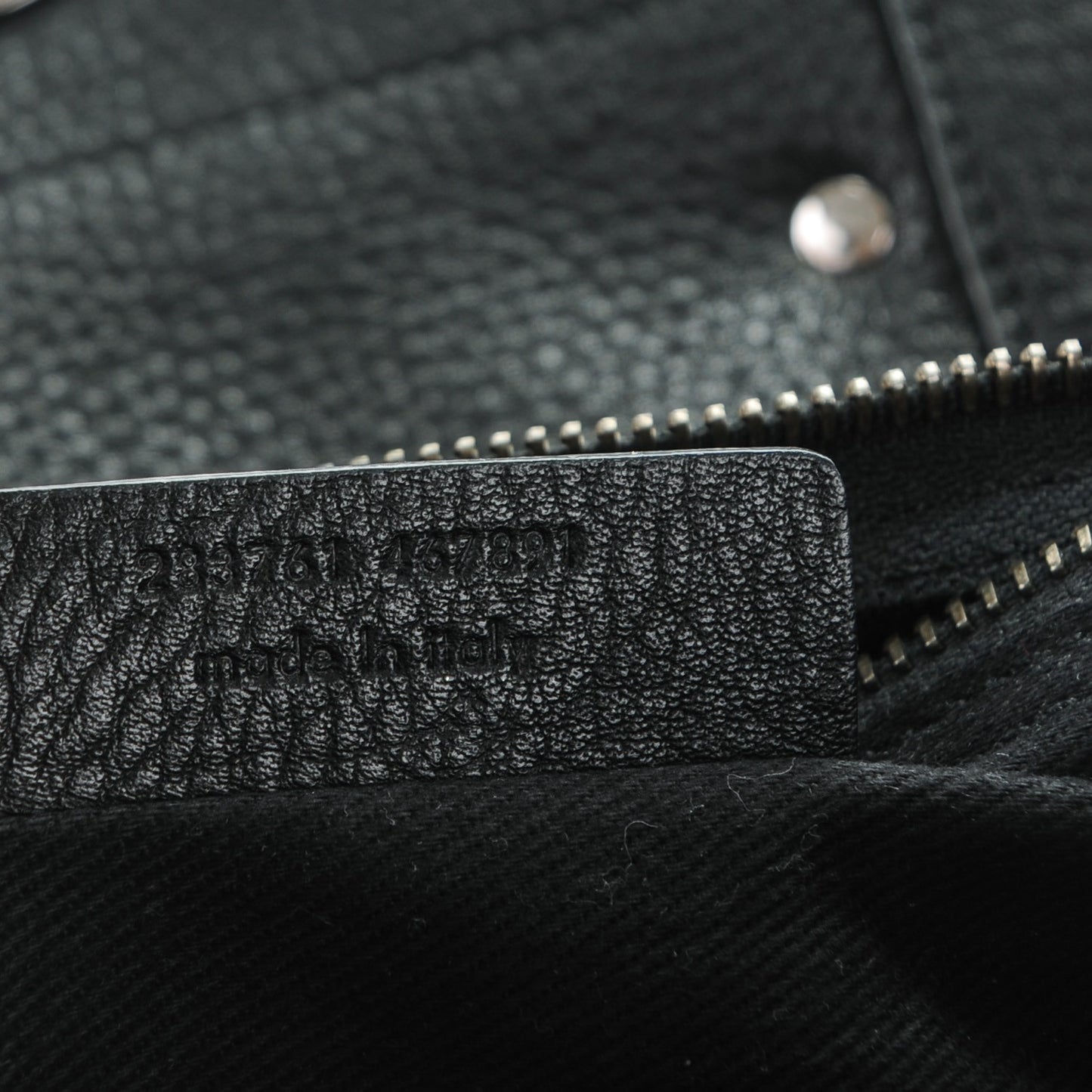 Calfskin Canvas Small Muse Two Black