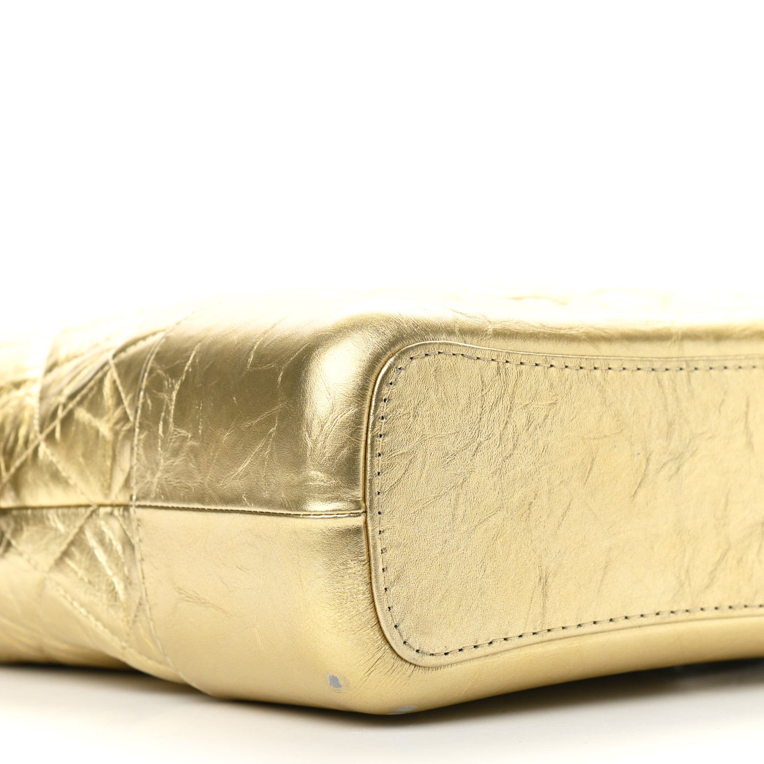 Chanel Metallic Aged Calfskin Quilted Medium Gabrielle Gold 8 of 9