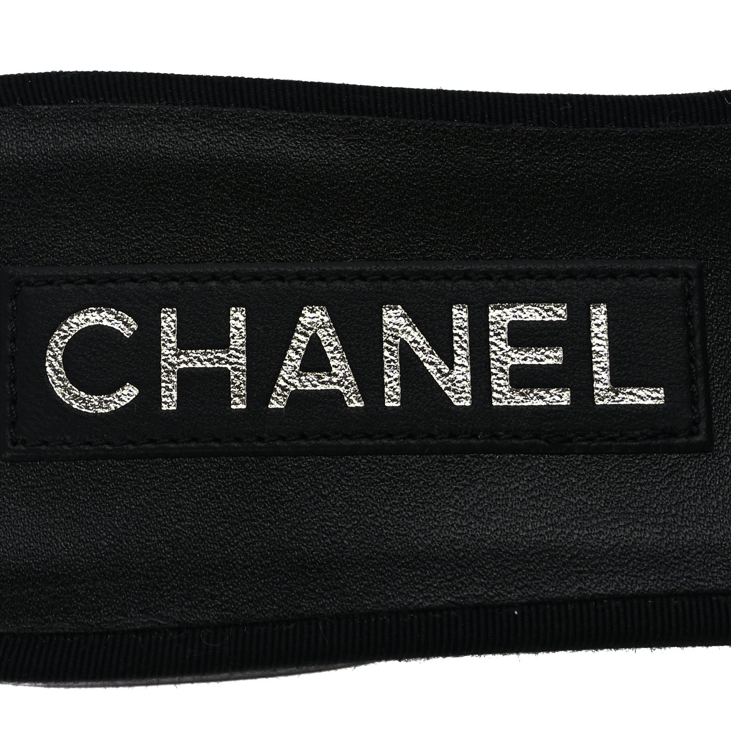 Chanel Silk Bow CC Mules 37  Black White 7 of 9