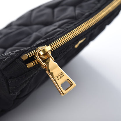 Prada Tessuto Nylon Chevron Quilted Wrislet Nero Black 7 of 8